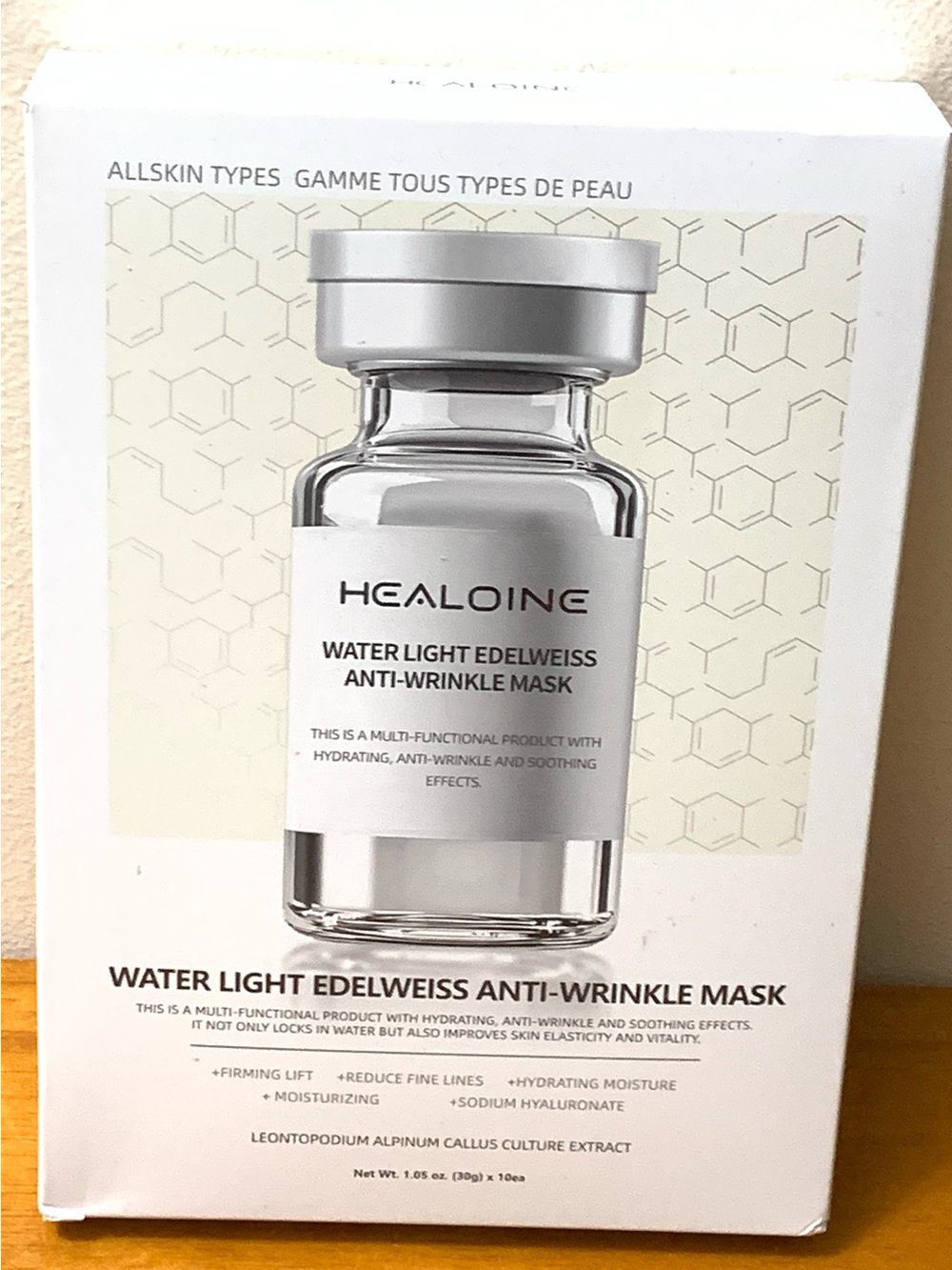 Healoine Water Light Edelweiss Anti-Wrinkle Mask 1.05 oz x 10ea